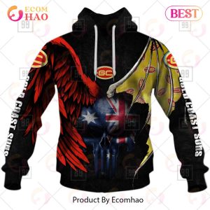 Personalized Wings AFL Gold Coast Suns 3D Hoodie