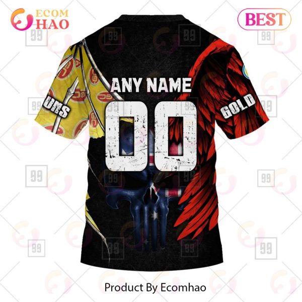 Personalized Wings AFL Gold Coast Suns 3D Hoodie