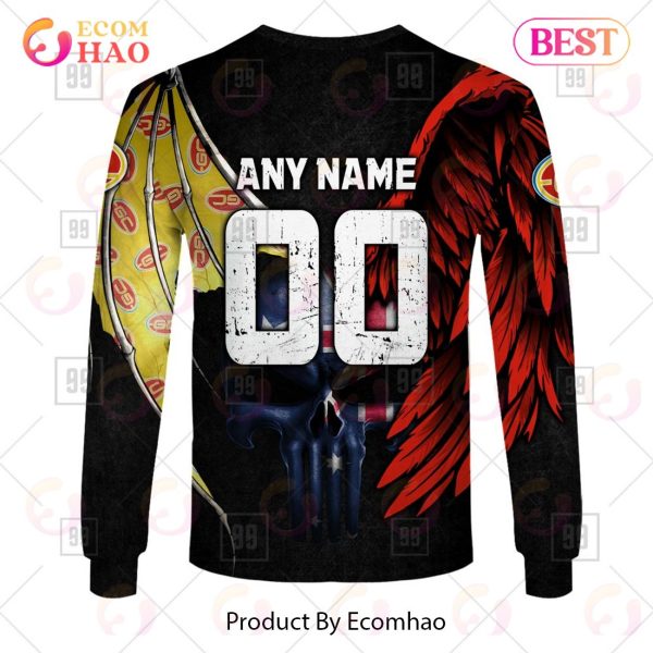 Personalized Wings AFL Gold Coast Suns 3D Hoodie