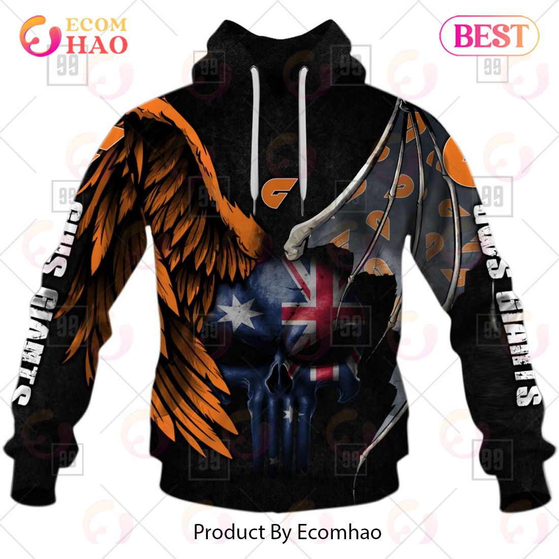 Personalized Wings AFL Greater Western Sydney Giants 3D Hoodie