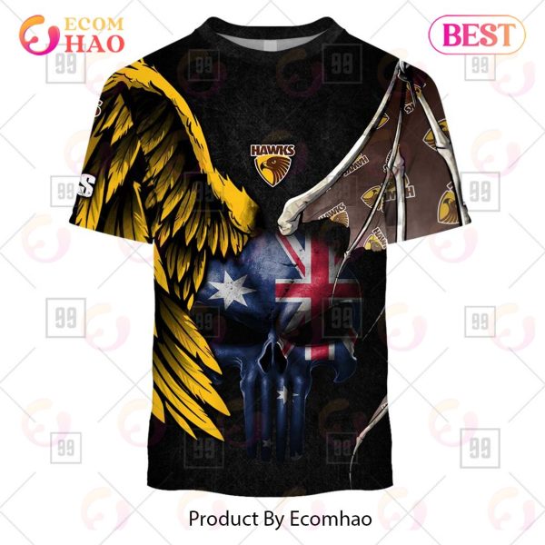 Personalized Wings AFL Hawthorn Hawks 3D Hoodie