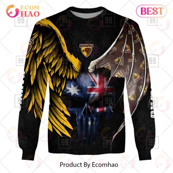 Personalized Wings AFL Hawthorn Hawks 3D Hoodie