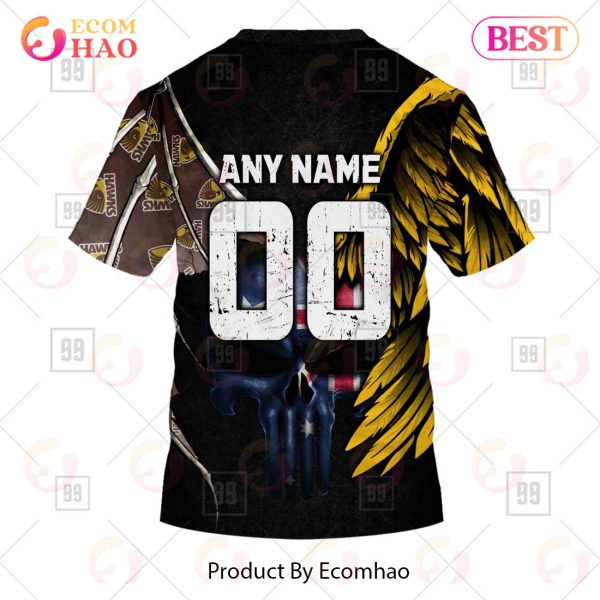 Personalized Wings AFL Hawthorn Hawks 3D Hoodie