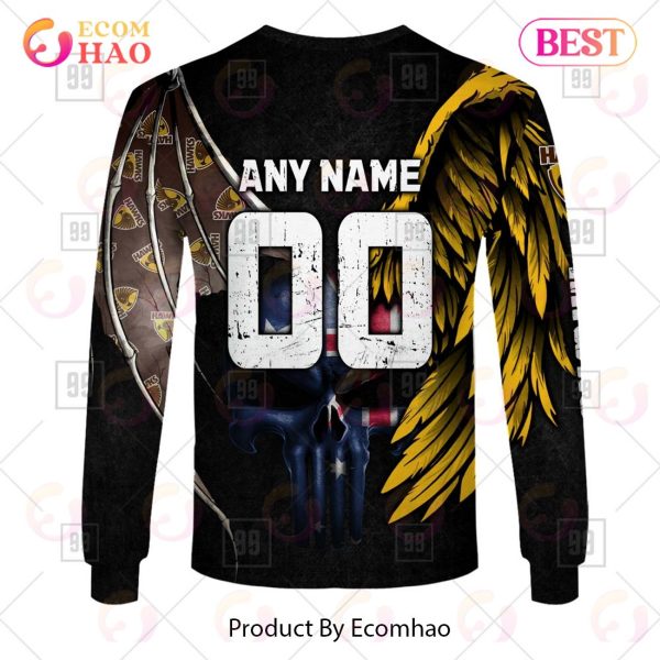 Personalized Wings AFL Hawthorn Hawks 3D Hoodie