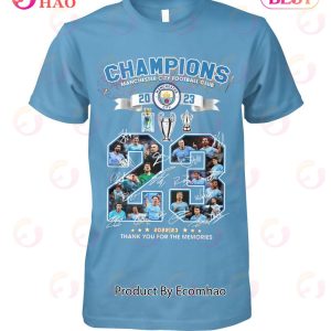 Champions Manchester City Football Club 2023 Thank You For The Memories T-Shirt