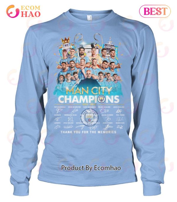 Man City Champions 2022 – 2023 Thank You For The Memories T-Shirt