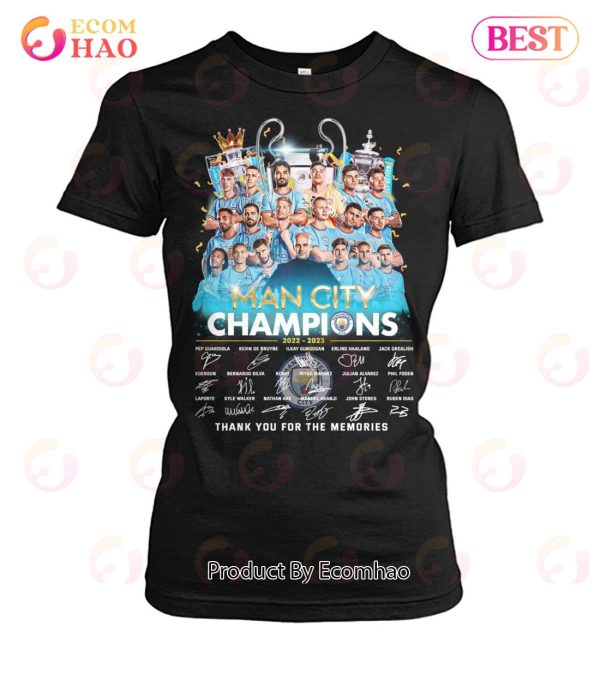 Man City Champions 2022 – 2023 Thank You For The Memories T-Shirt
