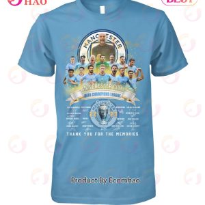 Manchester City UEFA Champions League 22-23 Thank You For The Memories T-Shirt