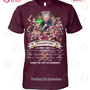 West Ham UEFA Europa Conference League Champion 2022 – 2023 Thank You For The Memories T-Shirt