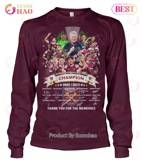 West Ham UEFA Europa Conference League Champion 2022 – 2023 Thank You For The Memories T-Shirt