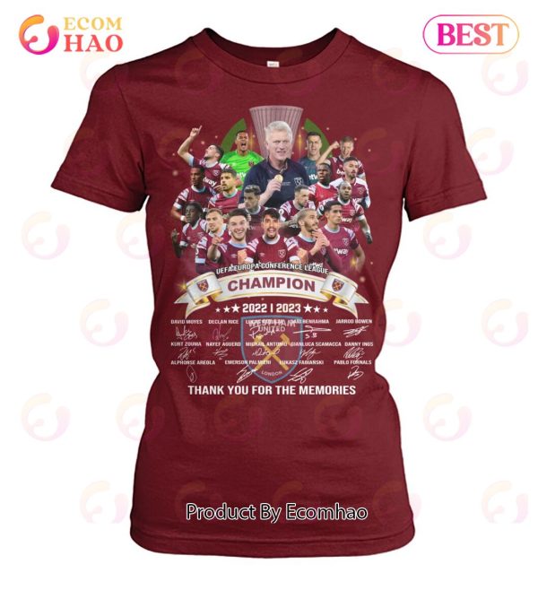 West Ham UEFA Europa Conference League Champion 2022 – 2023 Thank You For The Memories T-Shirt