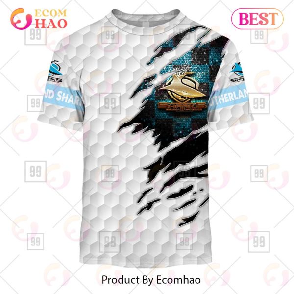 Personalized NRL Cronulla Sutherland Sharks Golf 3D Hoodie