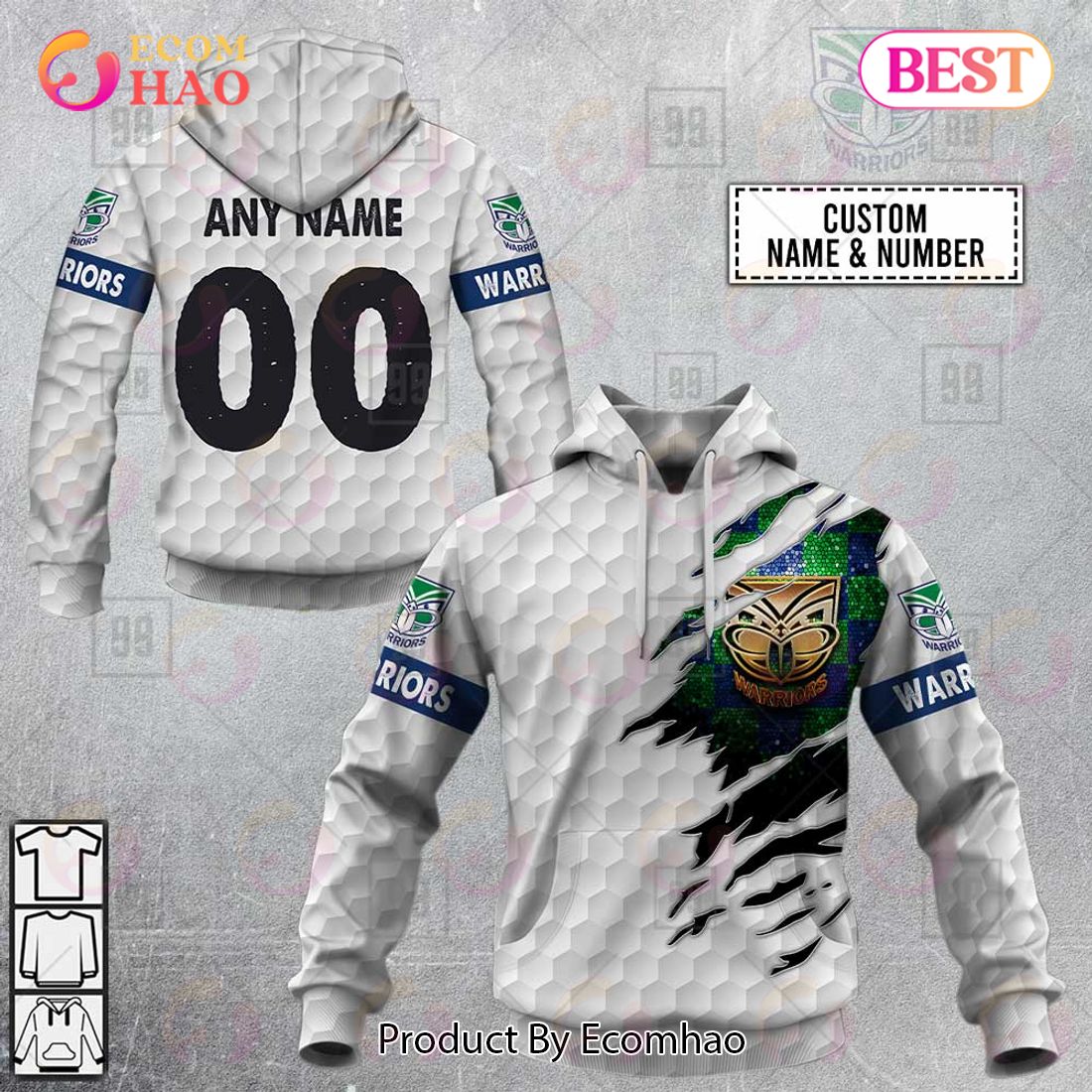 Personalized NRL New Zealand Warriors Golf 3D Hoodie