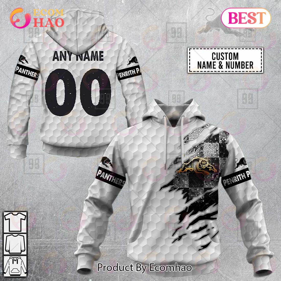 Personalized NRL Penrith Panthers Golf 3D Hoodie