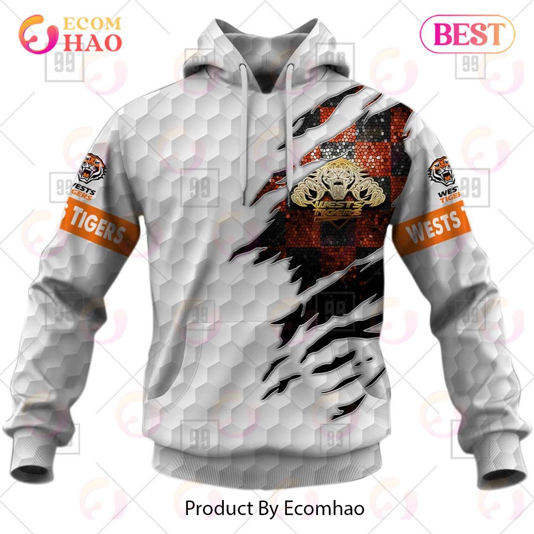 Personalized NRL Wests Tigers Golf 3D Hoodie