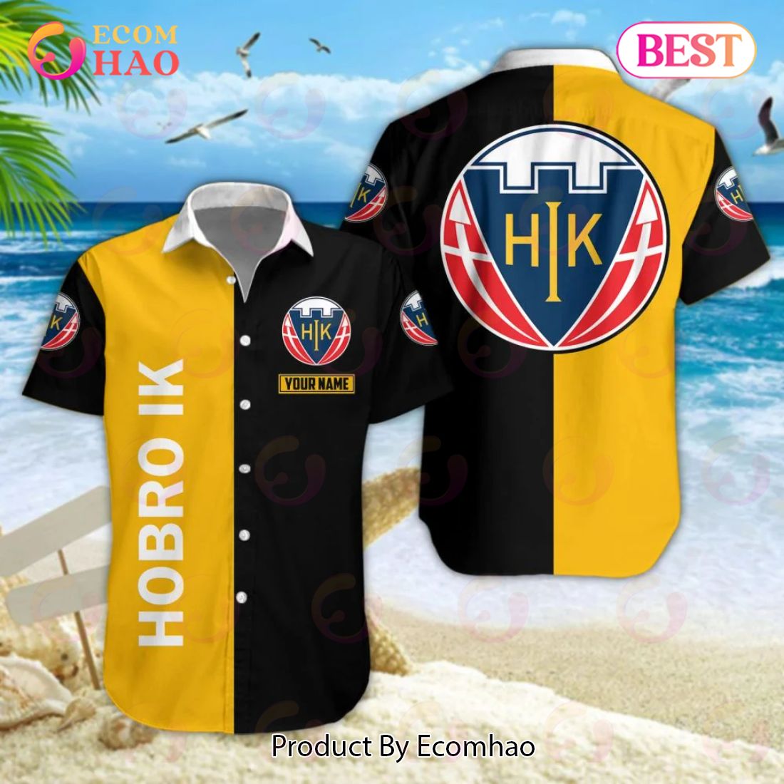 Superliga Hobro IK Hawaiian Shirt And Shorts