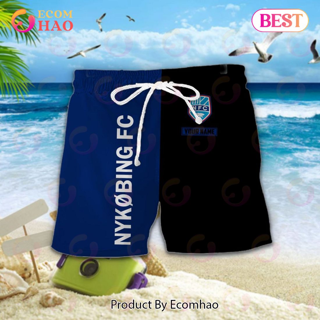 Superliga Nykobing FC Hawaiian Shirt And Shorts