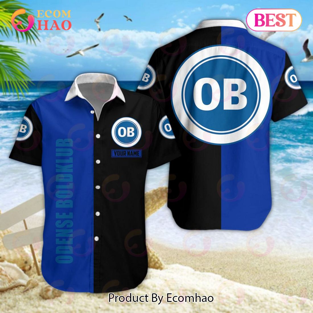 Superliga Odense Boldklub Hawaiian Shirt And Shorts