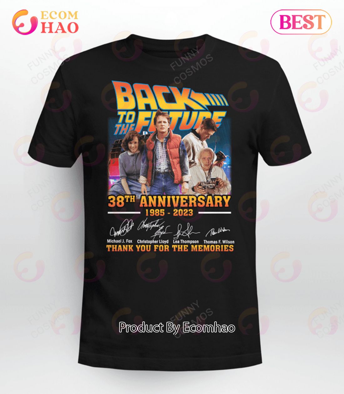 Back To The Future Film 38th Anniversary 1985 – 2023 Thank You For The Memories T-Shirt