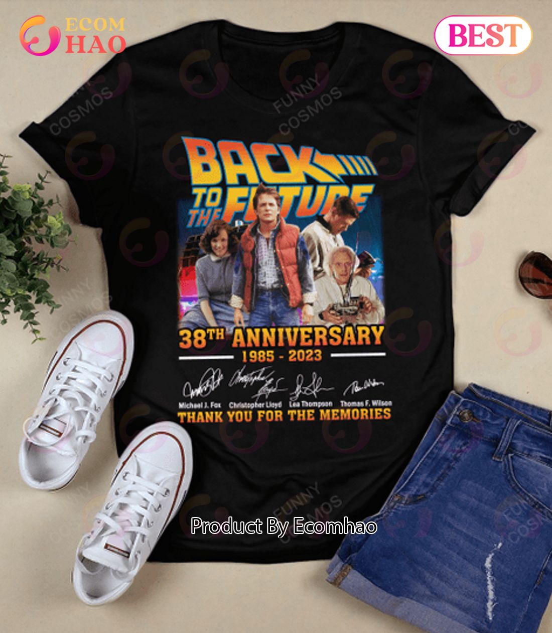 Back To The Future Film 38th Anniversary 1985 – 2023 Thank You For The Memories T-Shirt