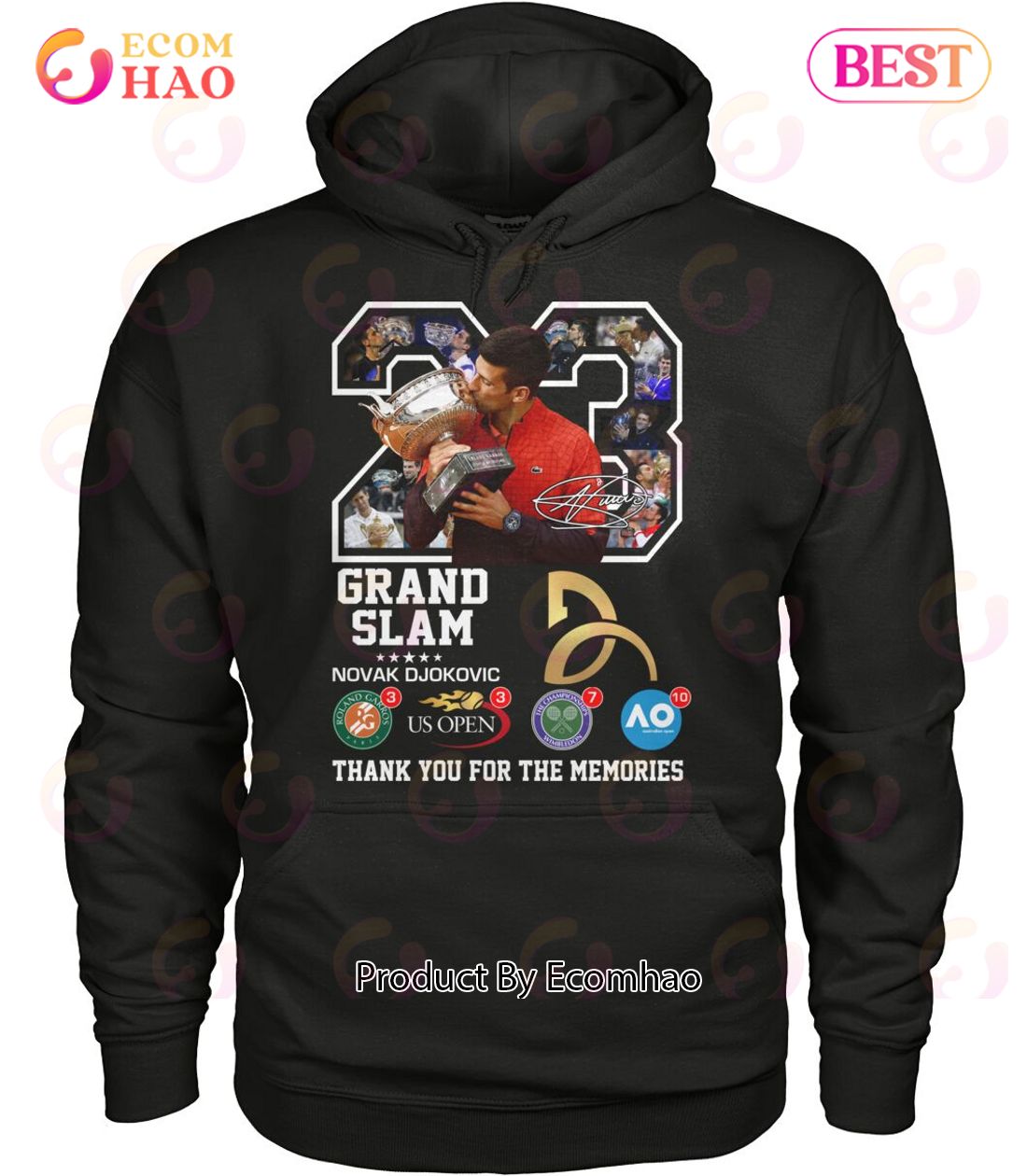 Grand Slam Novak Djokovic Thank You For The Memories T-Shirt