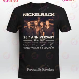 Nickelback 28th Anniversary 1995 – 2023 Thank You For The Memories T-Shirt