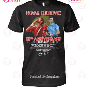 Novak Djokovic 23rd Anniversary 2000 – 2023 T-Shirt