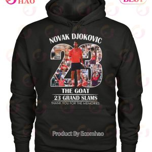 Novak Djokovic The Goat 23 Grand Slams Thank You For The Memories T-Shirt