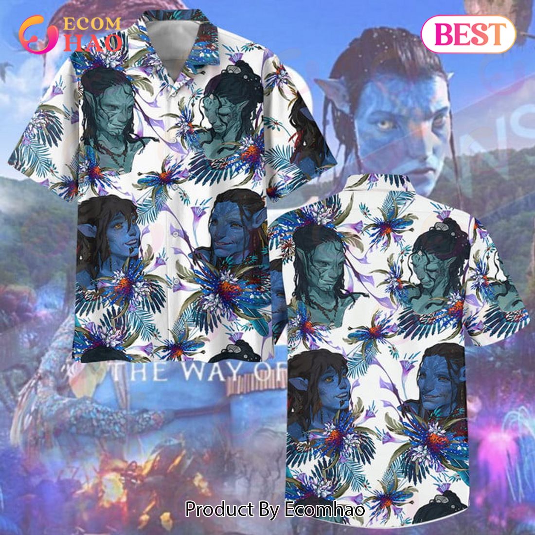 Avatar Button Up Hawaiian Shirt