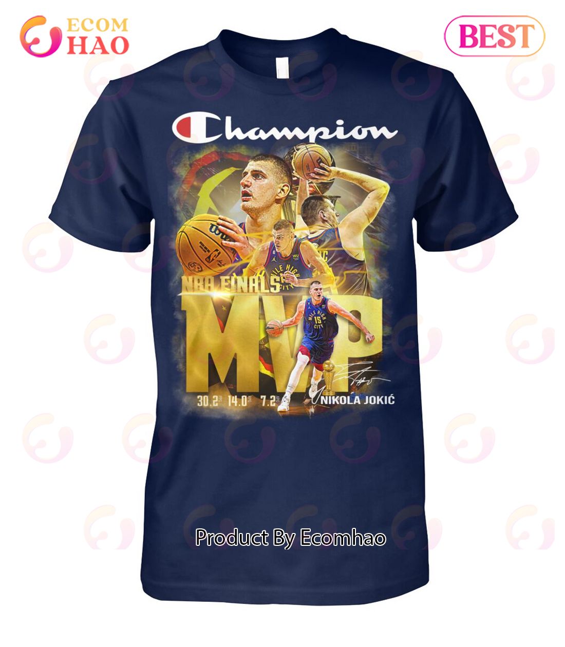 Champion NBA Finals MVP Nikola Jokic T-Shirt