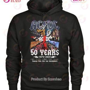 NEW] AC DC 50 Years 1973 – 2023 Thank You For The Memories T-Shirt