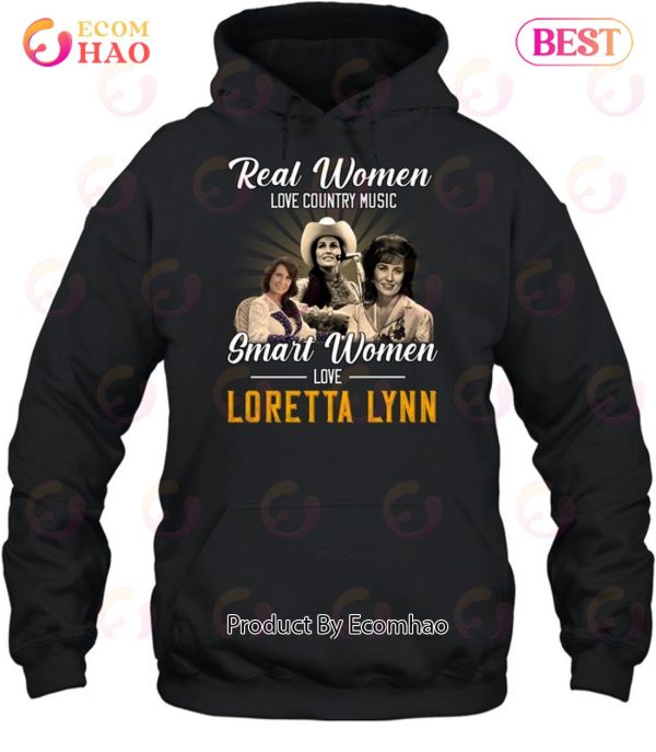 Real Women Love Country Music Smart Women Love Loretta Lynn T-Shirt
