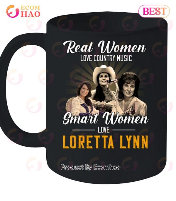 Real Women Love Country Music Smart Women Love Loretta Lynn T-Shirt