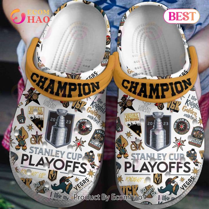 PREMIUM Champion Stanley Cup PlayOffs Vegas Golden Knights Clogs, Crocs