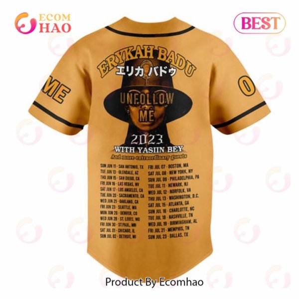 PREMIUM Erykah Badu Unfollow Me 2023 With Yasiin Bey Custom Jersey Shirt