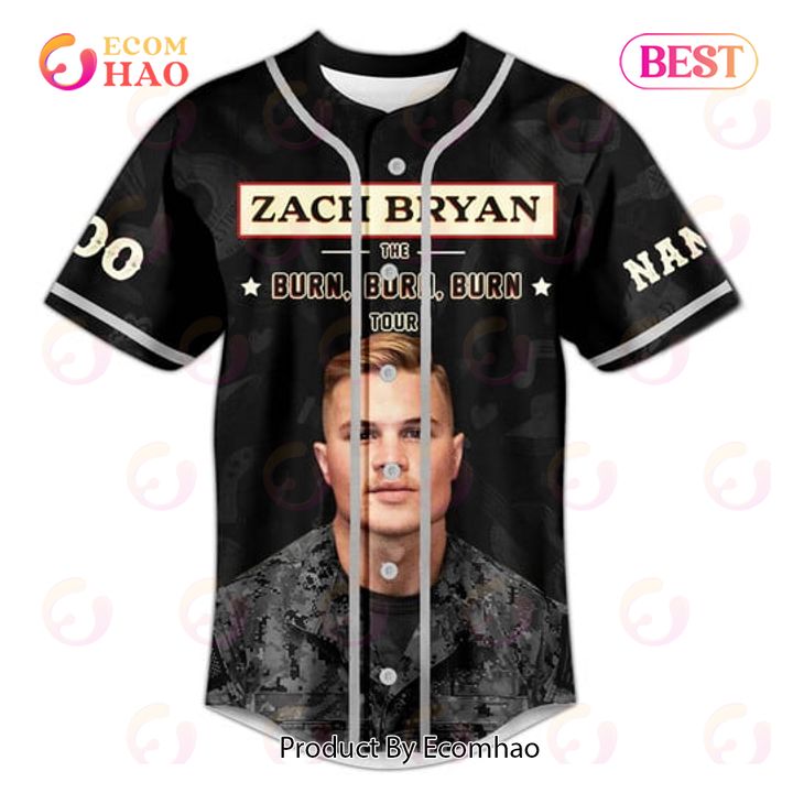 PREMIUM Zach Bryan The Burn, Burn, Burn Tour Custom Jersey Shirt