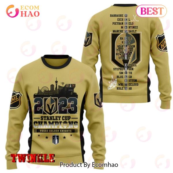 NHL Vegas Golden Knights Stanley Cup Champions 2023 Gold T-Shirt