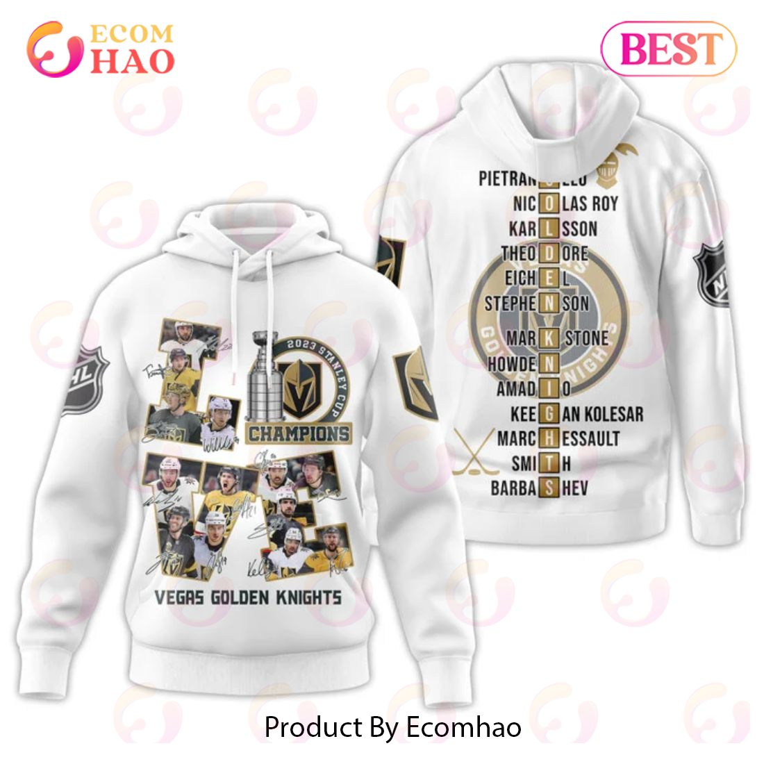 NHL Vegas Golden Knights Stanley Cup Champions 2023 Love 3D Hoodie