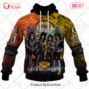 Personalized NHL Boston Bruins Special Design With Kiss Band Hoodie All Over Print