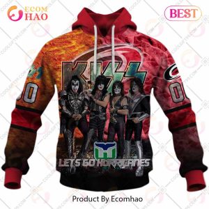 Personalized NHL Carolina Hurricanes Special Design With Kiss Band Hoodie All Over Print