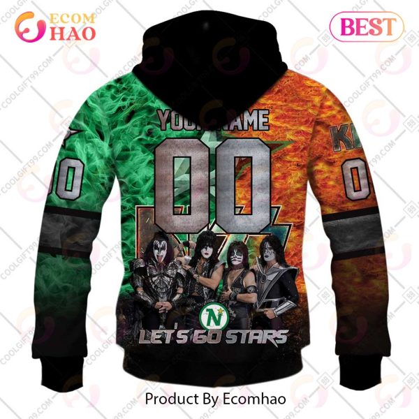 Personalized NHL Dallas Stars Special Design With Kiss Band Hoodie All Over Print