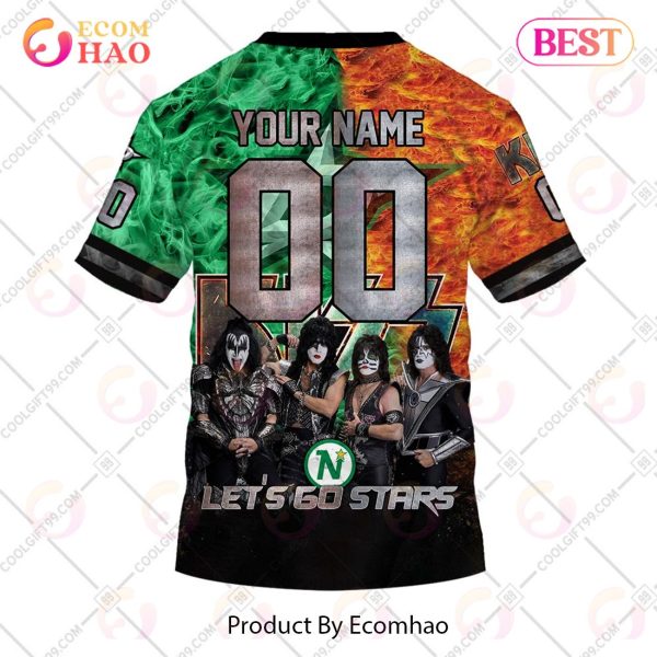 Personalized NHL Dallas Stars Special Design With Kiss Band Hoodie All Over Print