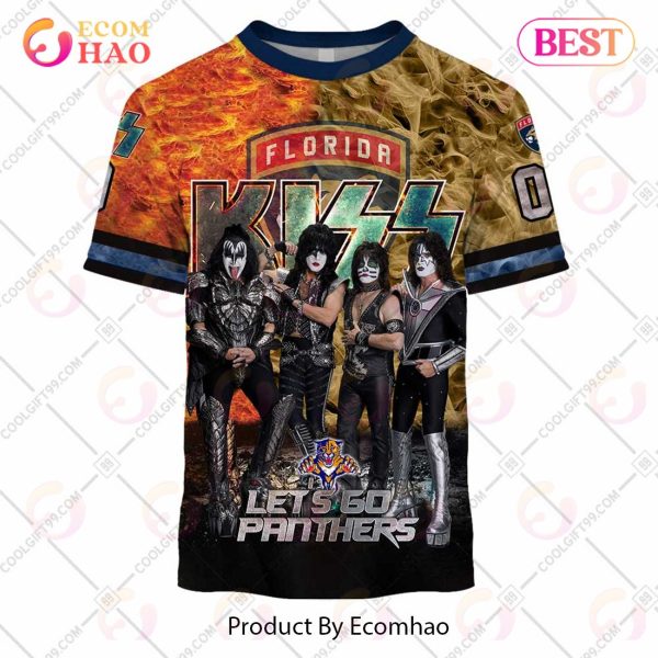 Personalized NHL Florida Panthers Special Design With Kiss Band Hoodie All Over Print