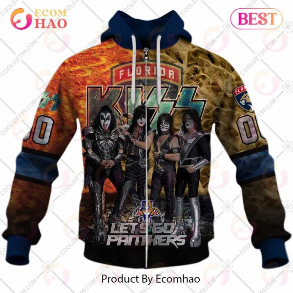 Personalized NHL Florida Panthers Special Design With Kiss Band Hoodie All Over Print