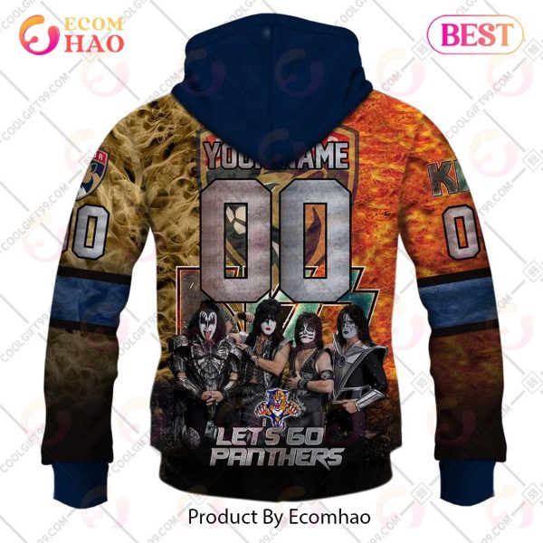 Personalized NHL Florida Panthers Special Design With Kiss Band Hoodie All Over Print