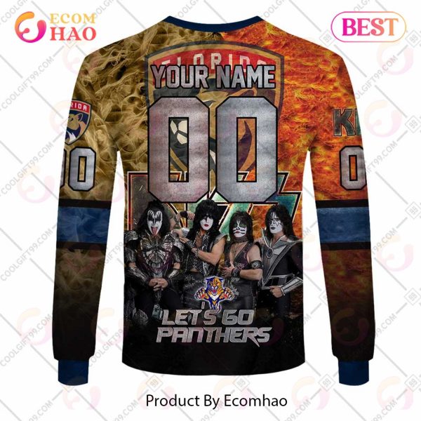 Personalized NHL Florida Panthers Special Design With Kiss Band Hoodie All Over Print