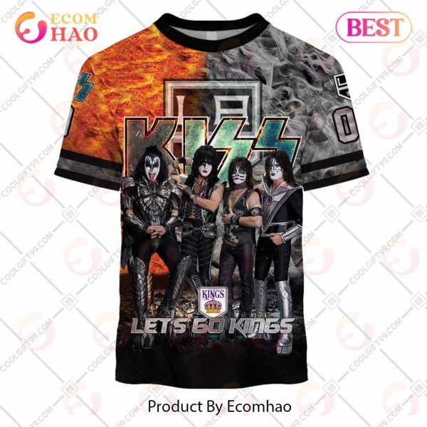 Personalized NHL Los Angeles Kings Special Design With Kiss Band Hoodie All Over Print