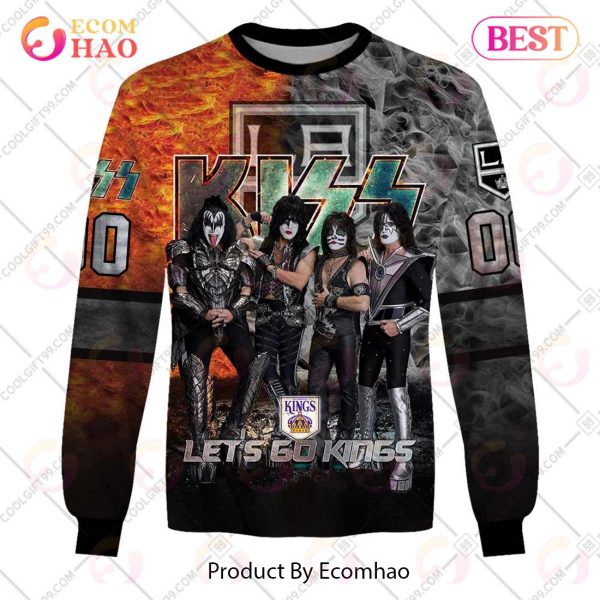 Personalized NHL Los Angeles Kings Special Design With Kiss Band Hoodie All Over Print