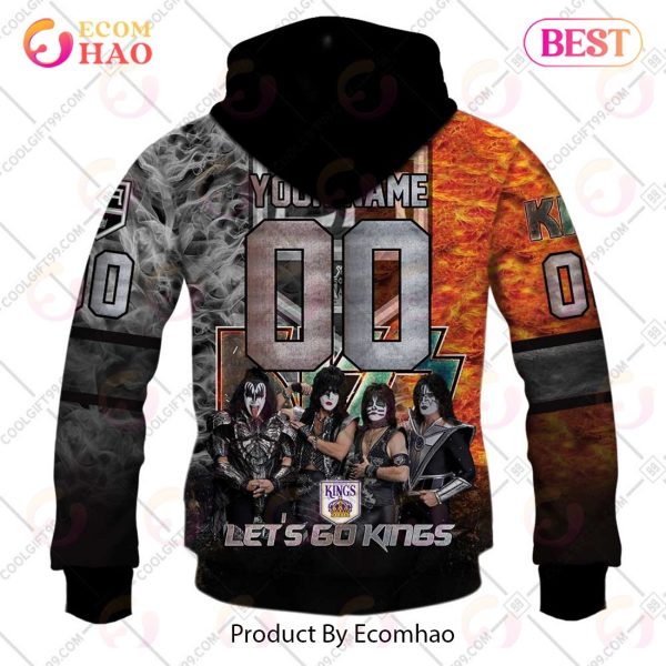 Personalized NHL Los Angeles Kings Special Design With Kiss Band Hoodie All Over Print