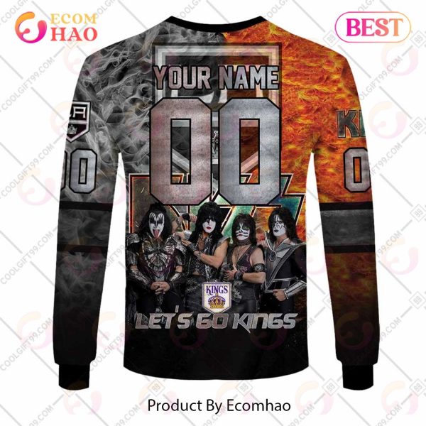 Personalized NHL Los Angeles Kings Special Design With Kiss Band Hoodie All Over Print